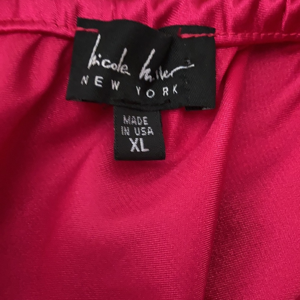 EUC Nicole Miller Hot-pink Spaghetti Strap Blouse Size XL - Picture 10 of 12